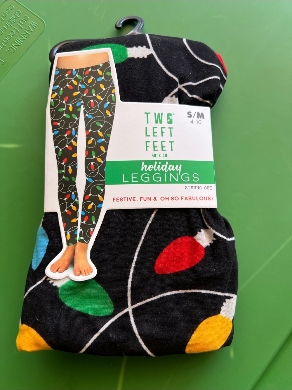 Black Holiday Light Print Leggings